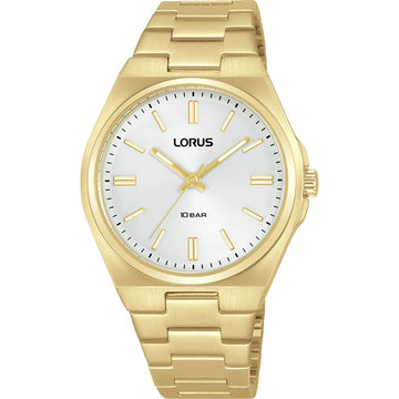 Lorus White Dial Rose Gold Hands and Batons Rose Gold Stainless Steel Men's Watch | RG312XX9